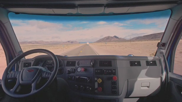 Embark's self-driving truck in Nevada