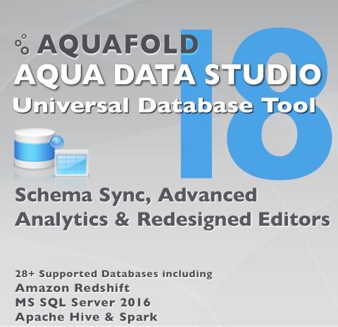 Aqua Data Studio 18 Lanzado con Sincronización de Esquema, Análisis Avanzados y SQL Editor Mejorado