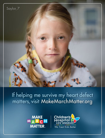 The Make March Matter 2017 campaign ad with patient Saylor Pierson, 7. (Photo: Business Wire)