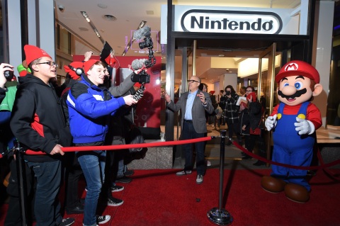 In this photo provided by Nintendo of America, fans line up outside the Nintendo NY store to await the midnight launch of the Nintendo Switch system on March 3. (Photo: Nintendo of America)