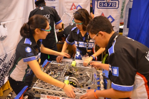 Mouser Electronics will be a major sponsor of this week's FIRST Robotics Competition Dallas Regional event, March 8-11 at the Irving (Tex.) Convention Center. The annual robotics event, which fosters STEM education, attracts over 50 high school teams from across the area. Photo from 2016 FIRST Championships. (Photo: Business Wire)