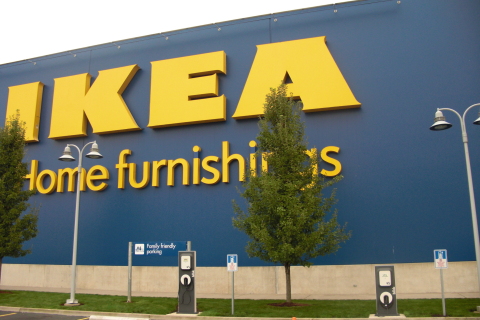 IKEA to install 3 electric vehicle charging stations at future Columbus store, opening Summer 2017. (Photo: Business Wire)