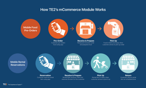 How TE2's mCommerce Module Works (Graphic: Business Wire)