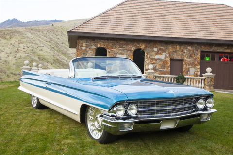 This 1962 Cadillac Custom Convertible known as "Cadalina" will cross the 2017 Barrett-Jackson Palm Beach Auction Block (Photo: Business Wire)