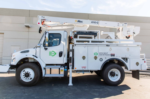 EDI Completes Vehicle Integration for the industry’s-first Freightliner M2 Utility truck, featuring zero-emissions driving, jobsite idle elimination, and 120 kW of exportable AC power. (Photo: Business Wire)