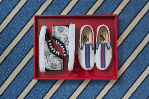Vans has produced exclusive footwear designed in partnership by Jonathan Adler and artist Kelsey Montague to mark the occasion. The limited edition Sk8-Hi’s and Classic Slip-On’s retail for $100 and will be available at a Vans pop-up store from March 10-12, 2017 housed in the lobby of Andaz West Hollywood. (Photo: Business Wire)