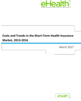 REPORT: Costs and Trends in the Short-Term Health Insurance Market, 2013-2016