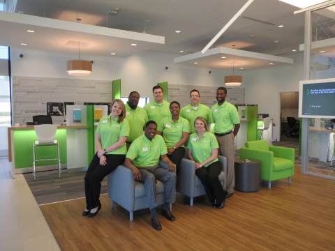 Regions Bank associates at one of the company’s Germantown, Tenn., branches photographed in April 2016. Regions was recently recognized as the highest-ranked bank for customer experience in the annual Temkin Experience Ratings. (Photo: Business Wire)