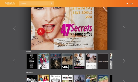 Seeka TV's browser-based interface (Photo: Business Wire).