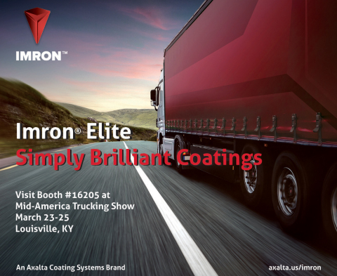 Axalta Imron Elite polyurethane coatings for heavy duty trucks will be on display at the Mid-America ... 
