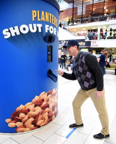 Jim Harbaugh participates in Planters 'Shout For Nuts' at Westfield Culver City. (Photo by Michael Kovac/Getty Images for Planters)