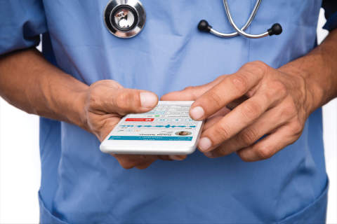 EHR documentation without limits. With Mobile Scribe, physicians engage with remote documentation specialists to complete clinical narratives and structured data inside the EHR - anywhere, anytime. (Photo: Business Wire)