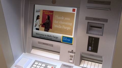 A Wells Fargo ATM featuring the “Use an Access Code” button. (Photo: Business Wire)