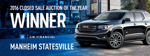 2016 Closed Sale Auction of the Year Winner - Manheim Statesville (Photo: Business Wire)