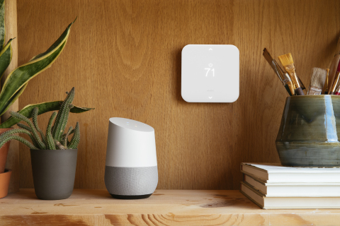 Vivint customers can say “Ok Google, tell Vivint I’m hot” to turn down the thermostat. (Photo: Business Wire)