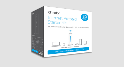 Comcast today announced that Xfinity Prepaid Internet Service is now available everywhere within the company's service area. (Graphic: Business Wire)