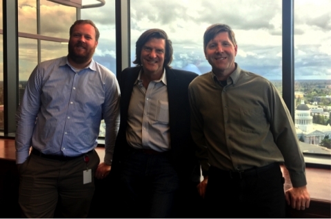 Bryan Elder, P.E., Chuck Hansen, and James Fischer, P.E. at CalEPA, Office of Enforcement headquarters. (Photo: Business Wire)