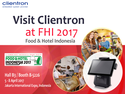 公信电子于2017印尼食品酒店展上展示其POS机创新产品（图示：美国商业资讯） 