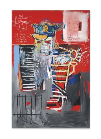 Jean-Michel Basquiat, La Hara, acrylic and oilstick on wood panel, 1981. Estimate: $22,000,000-28,000,000 (Photo: Business Wire)