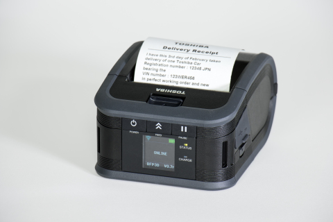 Toshiba Tec Corporation unveils its B-FP3 mobile printer, which produces three-inch wide receipts and labels. (Photo: Business Wire)