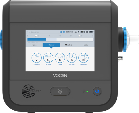 VOCSN integrates five separate medical devices, including a ventilator, oxygen concentrator, cough assist, suction, and nebulizer, into one unified respiratory system. (Photo: Business Wire)