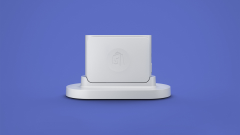 Shopify's Chip and Swipe card reader with base (Photo: Business Wire)
