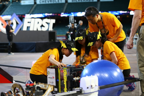 FIRST Kicks Off World's Largest Celebration of Science, Technology, Engineering, and Math for Students. Championship Presenting Sponsor Qualcomm Incorporated and Others Celebrate Young Inventors from 33 Countries at FIRST Championship in Houston. (Photo: Business Wire)