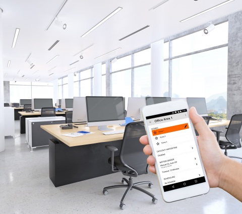 Osram Wireless Lighting Control System Supports Luminaire Choice; Offers Easy Upgrade Path for Small- to Mid-Sized Commercial Spaces (Photo: Business Wire).
