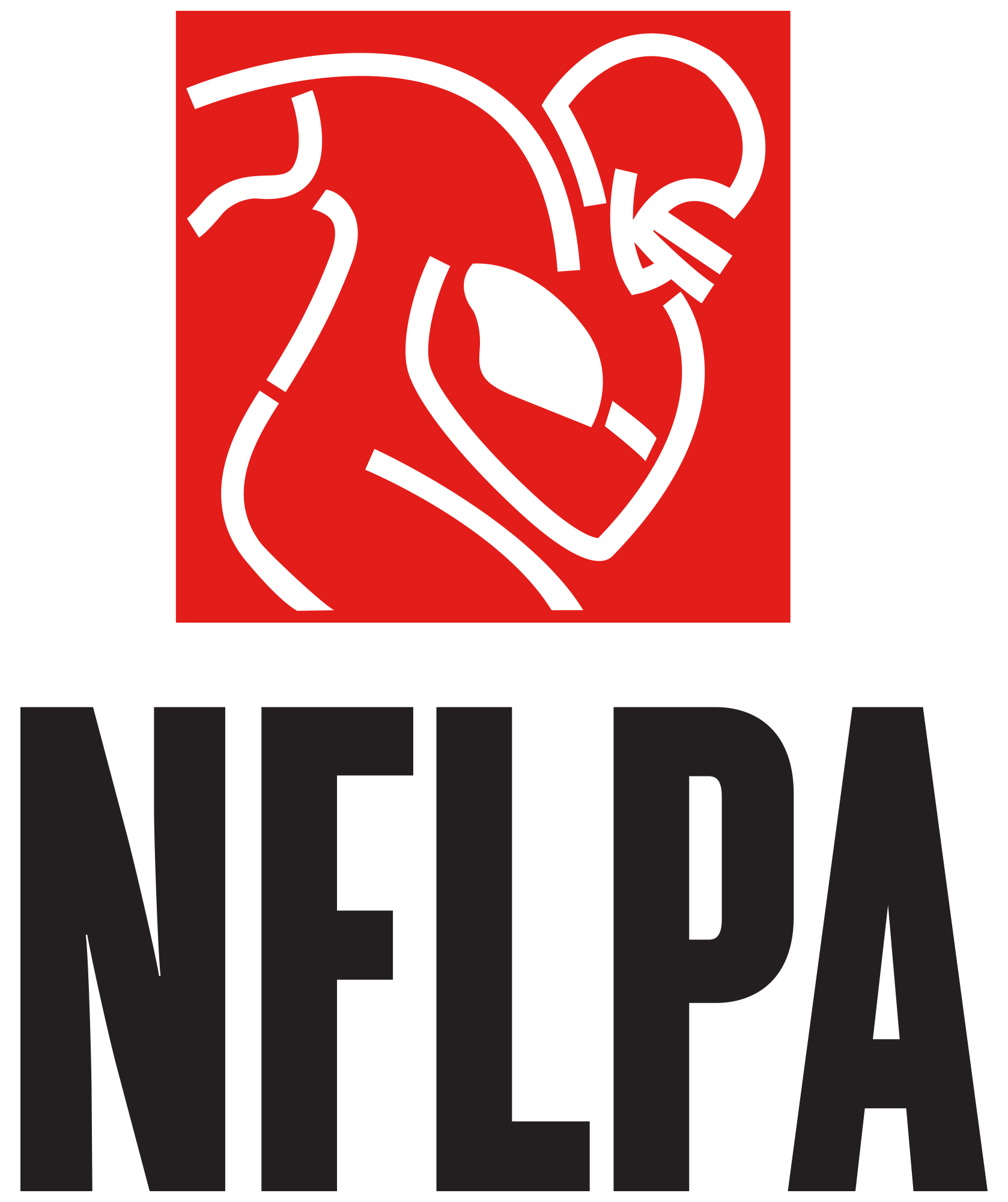 Nflpa Stacked Logo Red White Flexfit
