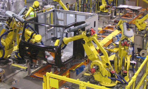 Peterbilt's Denton, Texas Factory Robotic Cab Assembly Equipment (Photo: Business Wire)