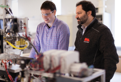 CEO Ric Fulop (right) and Materials Research Scientist Uwe Bauer in Desktop Metal’s R&D lab. (Photo: Business Wire) 