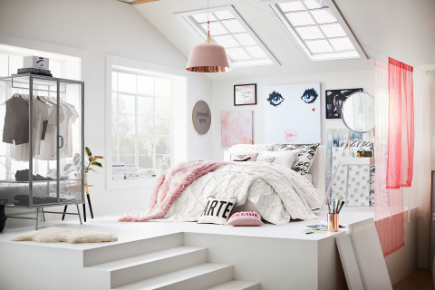Bedroom designed by Isabella Rose Taylor for the new ‘Isabella Rose Taylor for PBteen’ Collection (Photo: Business Wire)
