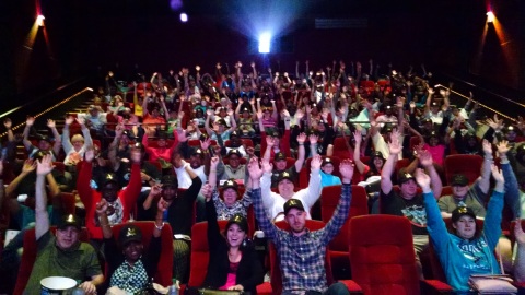 Enthusiastic fans crowned King for a Day await the start of advance screening of "King Arthur: Legend of the Sword," in theaters May 12 (Photo: Business Wire)