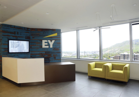 EY's new office located in Gateway Tower West building at 15 West Temple.