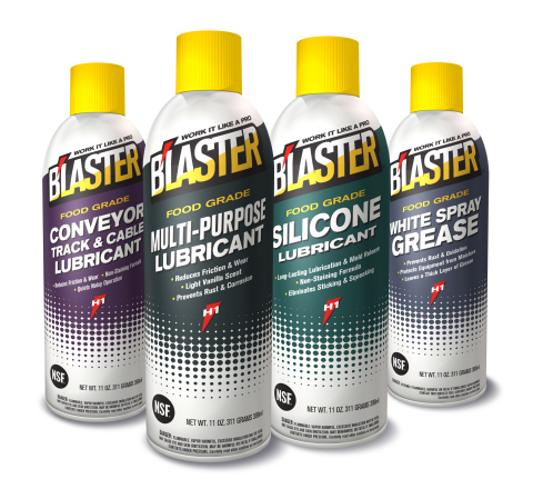 B'laster's new line of NSF-certified food grade products (Photo: Business Wire)