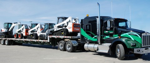 Big Freight Systems truck - Big Freight Systems, a Canadian asset-based trucking and freight management company, operates a fleet consisting of flatbed, retractable curtain, specialized double hard-side and drop-deck trailers. (Photo: Business Wire)