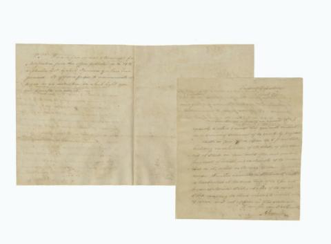 A rare, autographed Treasury Department letter signed by Alexander Hamilton is being offered for auction on May 9, 2017, by University Archives, with online bidding offered by Invaluable.com. (Photo: Business Wire)