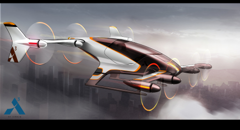 FlightHouse Engineering LLC has been selected to design and manufacture the composite airframes for the Vahana, an electric, self-piloted vehicle project being developed by A³. Vahana intends to open up urban airways by developing the first electric, self-piloted vertical take-off and landing (VTOL) passenger aircraft. (Graphic: Business Wire)