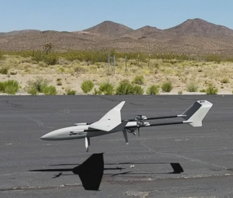 Valmie’s new commercial base unit from ALTI UAS lifts off on its maiden flight.  The UAV will be on display at the upcoming XPONENTIAL 2017 in Dallas next week. (Photo: Business Wire)