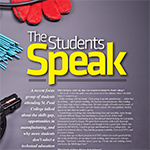 A State of Manufacturing focus group with students at Saint Paul College talked about the skills gap, careers in manufacturing, and why more students don't pursue a technical education. From Enterprise Minnesota magazine.