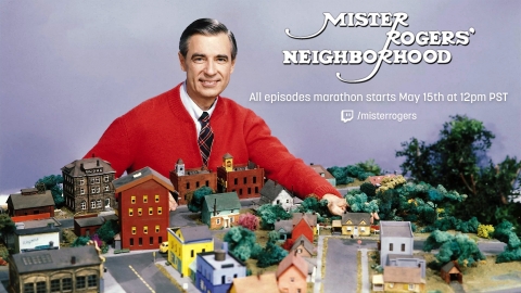 Twitch is streaming a free 18-day, 886-episode marathon of the beloved PBS KIDS series Mister Rogers' Neighborhood on May 15th. There is also a fundraising component for PBS. (Photo: Business Wire)