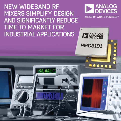 Analog Devices’ Wideband RF Mixers Simplify Design and Significantly Reduce Time to Market for Industrial Applications (Graphic: Business Wire).