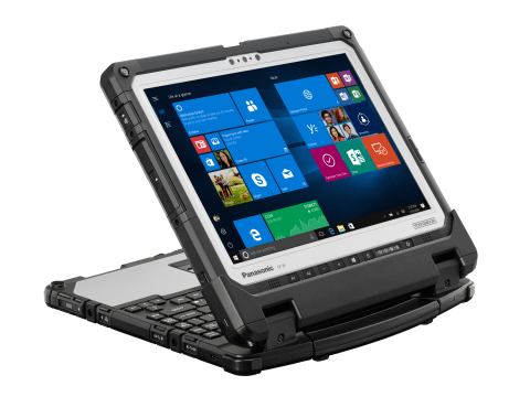 The tablet portion on the Panasonic Toughbook 33 can be connected to the keyboard multi-directionally. (Photo: Business Wire)