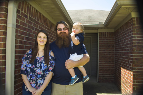 Skylor Swope received a $7,000 Homebuyer Equity Leverage Partnership grant from Centennial Bank and FHLB Dallas, which helped him purchase his first home. (Photo: Business Wire)