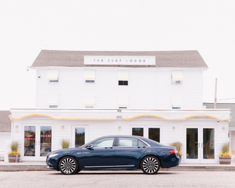 The new Lincoln Continental is the official vehicle of The Surf Lodge providing guests with an effortless and luxurious drive experience during their Hamptons' stay. (Photo: Business Wire)