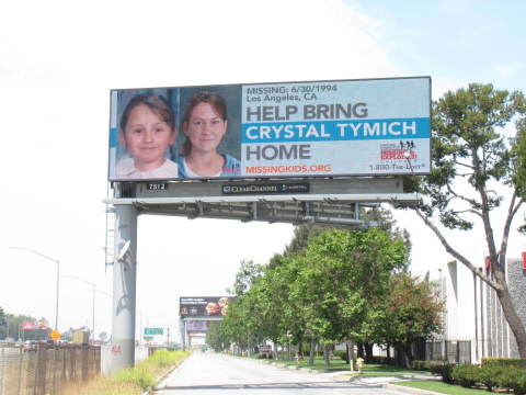The search for Crystal Tymich, missing from Los Angeles since 1994, continues on National Missing Children's Day with a new digital billboard campaign. (Photo: Business Wire)