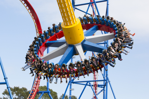 Wonder Woman Lasso of Truth holds 40 riders facing outward as they rotate and swing up to 147 feet high. (Photo: Business Wire)