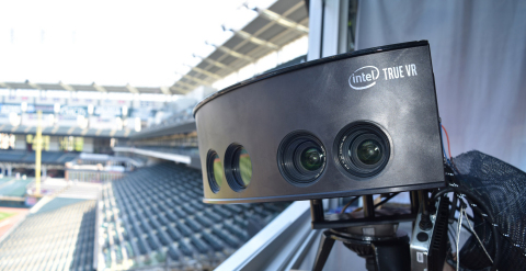 Beginning during the 2017 MLB regular season, Intel True VR is livestreaming one MLB game every Tuesday. Available via the Intel True VR app, the technology uses multiple panoramic, stereoscopic camera pods to create a more natural, realistic and immersive view that brings MLB fans closer to the action. (Credit: Intel Corporation)