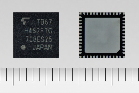 Toshiba: "TB67H452FTG," a 4-channel H-bridge motor driver IC offering a high voltage of 40V and current of 3.5A. (Photo: Business Wire)