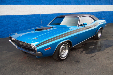 A rare Dodge HEMI Challenger R/T is one of only approximately 70 two-door hardtops made in 1971 and will cross the block at the Barrett-Jackson Northeast Auction (Photo: Business Wire)